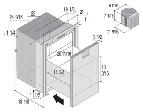 Kühlschublade DW75 OCX2