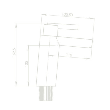 Einhebelmischer Keramik Cascada Bad Chrom, mit Schalter