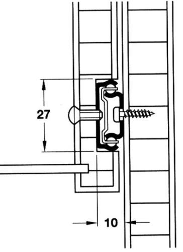 Guide-tiroir 342mm, 1 paire