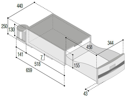 Kühlschublade D20A HP sch