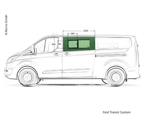 Udskiftning glidende vindue til combi køretøjer -