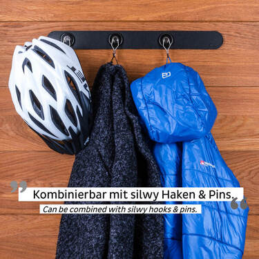 SILWY Metall-Leiste - weiß oder schwarz / Länge 25 oder 50cm