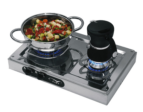 Couvercle De Cuisinière En Acier Inoxydable 76x56x7 Cm - Protection Et Plan De Travail Supplémentaire - Avec Bandes Silicone
