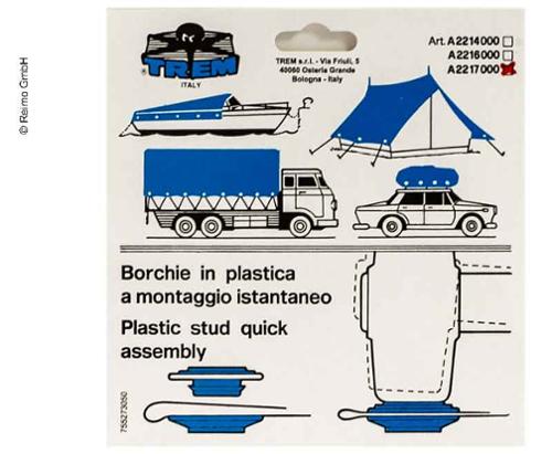 Plastic-eyelets 15mm, 12 pieces