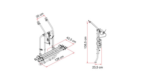 Vejletransportcykel VW T4 D med dobbelt bagdør - sølv