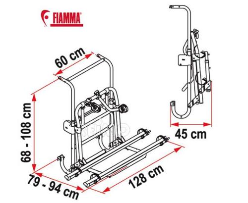 Rear carrier Carry Bike Lift 77 for 2 bicycles