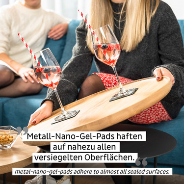 Bicchieri da vino set di 2 calamite, incl. 2 piattini a calamita