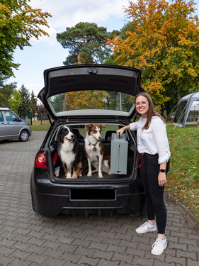 Plastikrampe til hunden Emma