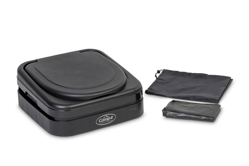 Klapptoilette L grau/schw