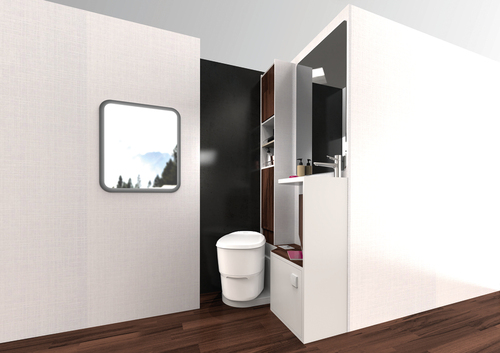 Clesana C1 - vedetön käymälä L-sovittimella varustettuna