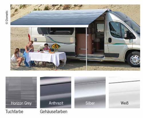 Dachmarkise PR2000 Komplettset für Ducato 375 cm, Gehäuse Anthrazit