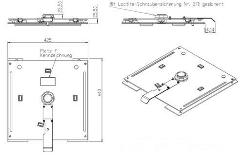 Base piana girevole per VW T6/5, lato conducente/passeggero
