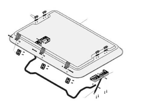 Heki 2 vetro di ricambio della cappa del tetto senza accessori