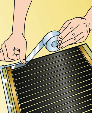 Heating foil 48V for mobile homes and caravans