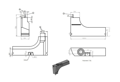 Frischwassertank 112l
