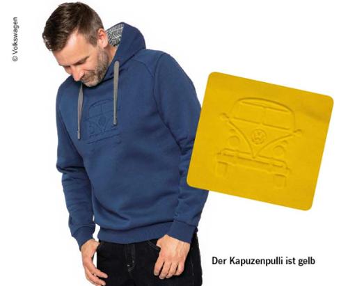 Kapuzenpullover VW Bulli, Größe XXL gelb, 65% Baumwolle/35% Polyester