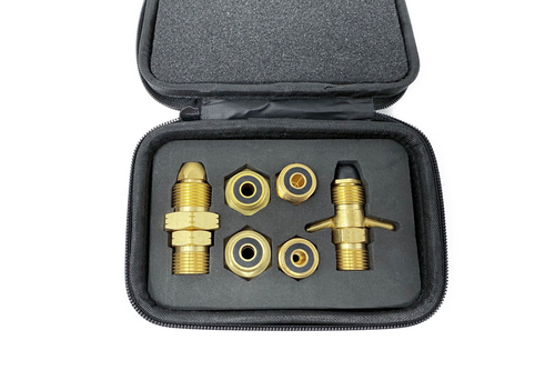 DREHMEISTER Gas Flaschen Adapter Set EU inkl. Etui - Gas-Entnahme (6-teilig)