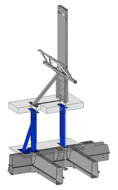 Structure d'étagère intermédiaire - hauteur 130 - 180 mm