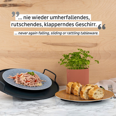 Middagstallerken i porcelæn - Sæt med 2 - Abrikos