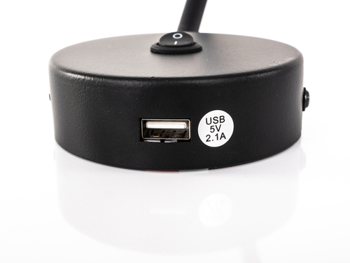 Luz de cuello de cisne LED con USB e interruptor de encendido y apagado