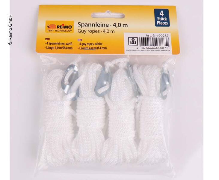 Tent rope with 3-whole tension, 4 pieces