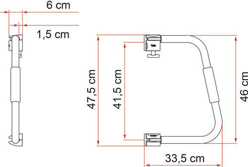 Door security 46 cm - entry handle