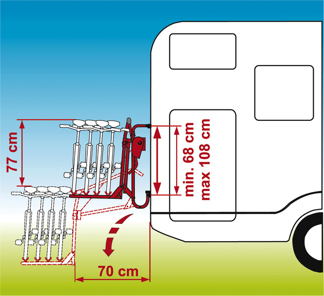 Rear carrier Carry Bike Lift 77 for 2 bicycles