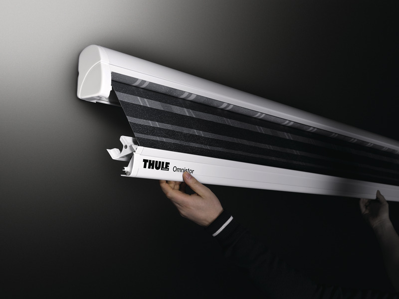 Thule Omnistor 2000 Wandmarkise, Alaska Grau, Gehäusefarbe weiß, 260cm