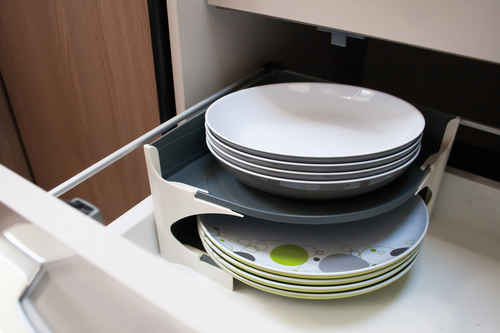 Porte-assiettes Purvario H15xL23,5xP23,5cm, empêche la vaisselle de s'entrechoquer