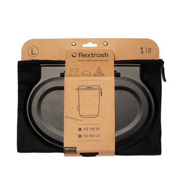 Flextrash waste bin, 9L, black, biodegradable material