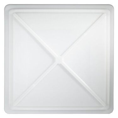 Botola sul tetto 50x50cm con cappuccio in vetro di latte rimovibile