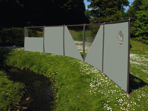 Variable wind protection system expandable by zips and enlargement parts