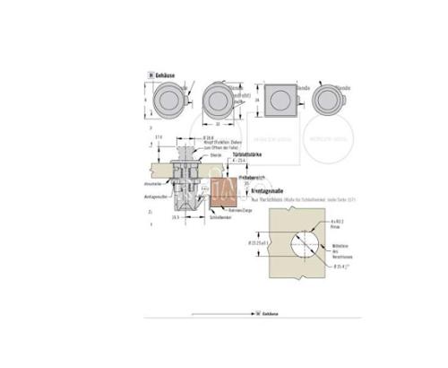 Punkt-Pushlock 33x38 matt