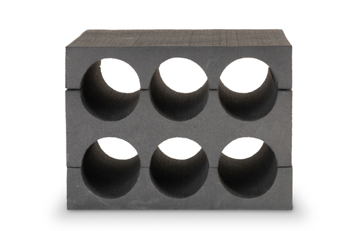 Flaschenhalter, für 6 Flaschen, Material: EVA, schwarz
