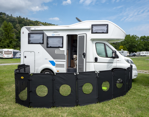 Folding dog outdoor enclosure