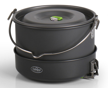 Set di pentole in alluminio ELITE L, 5 pezzi nero, maniglie: calce