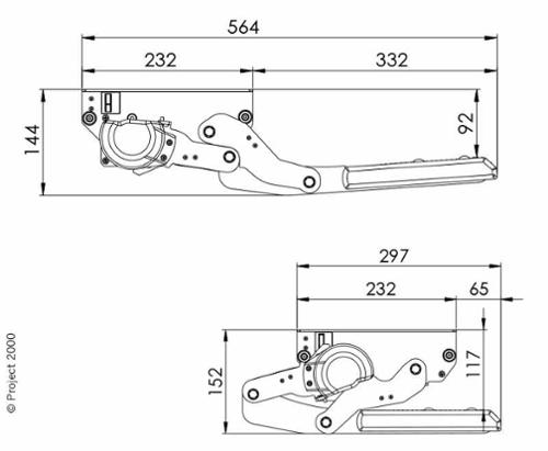MARCHEPIED PROJECT 2000 BASCULANT ÉLECTRIQUE 55cm, 12 VOLT, 3 AMPERE