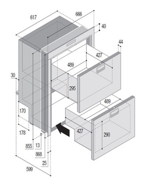 Dopp.Kühlschubl.DW180 RFX
