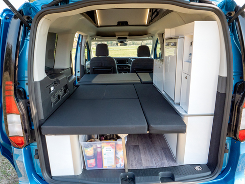 Kampeerbed met opklapbare bank