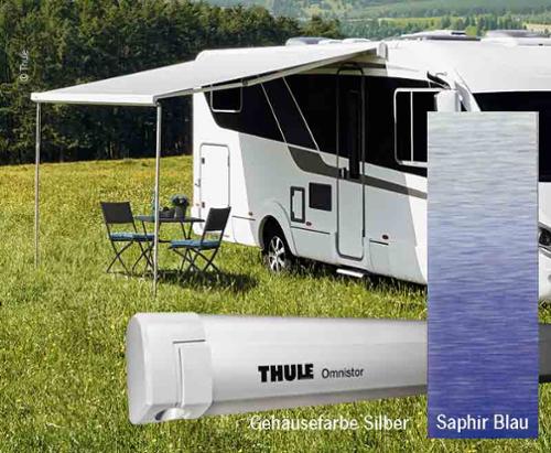 Thule wall awning 5200 4,0m silver case, colour: sapphire blue