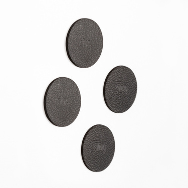 Metall-Nano-Gel-Pads; 4er Set, schwarz, Ø 6,5 cm