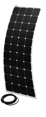 Solpanel fleksibel 160W, 1460x540x3mm, 8mm kabel, ETFE + TPT, hvid (laderegulato