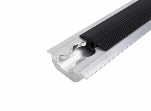Abdeckprofil geriffelt - 2 m Länge - Schwarz