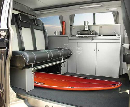 VW T6, VW T5 CityVan SWB furniture module kit anthracite with silver cover