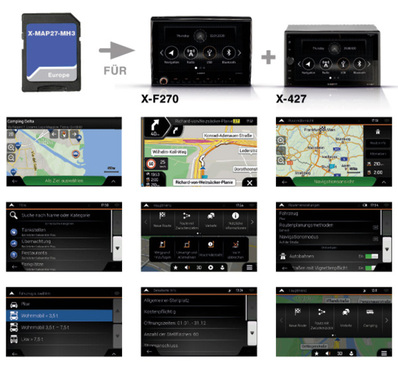 Navi package for infotainment systems X-427 and X-F270
