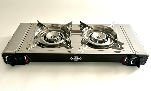 Gas cartridge stove GOURMET DOUBLE, 2 flames