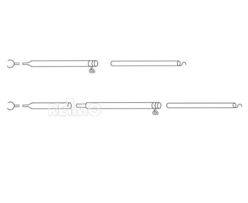 Barre de traction/barre de support de toit Alu 170-250cm, en 3 parties