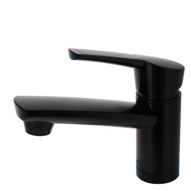 Aut.-Einhebelmischer COMO, KOMPAKT mattschwarz, Höhe 14 cm, Auslauf 12 cm, NFL 350 mm 8/10 mm, Befes