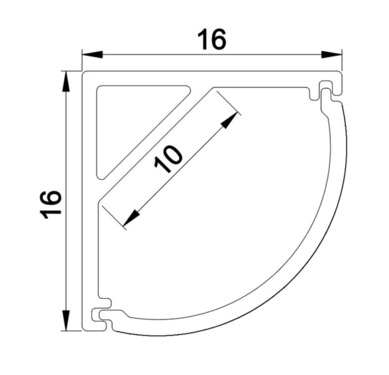 Alu LED Eckprofil Set