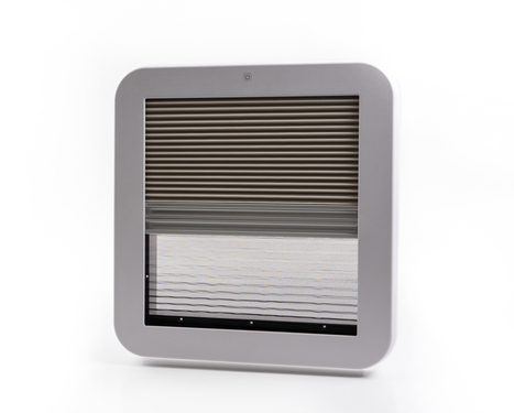 Carbest takhette 40x40cm lys grå tonet for bobil, bobil, campingvogn